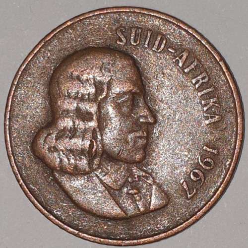 1967 AFR - 2 CENT COIN (TWO CENT COIN) - RSA - BRONZE - KM#66.2 - WILDEBEEST